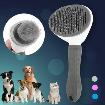 Self-Cleaning Pet Grooming Brush