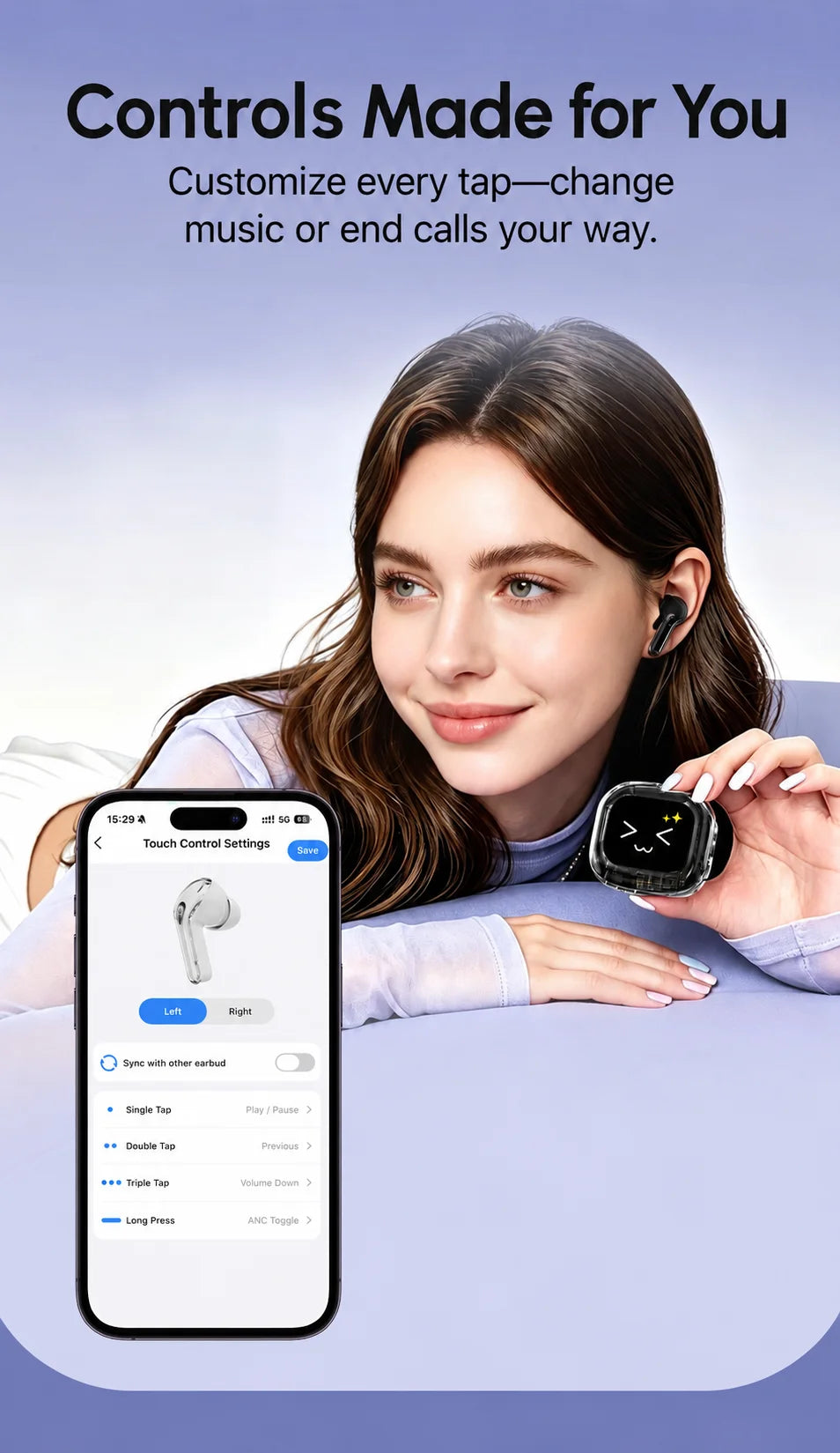 Halo Touch — Smart Screen Translation Earbuds