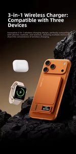 Metal Trio — 3-in-1 Digital Display Power Bank