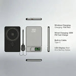 Aluminum TFT — 10000mAh Power Bank with Holder
