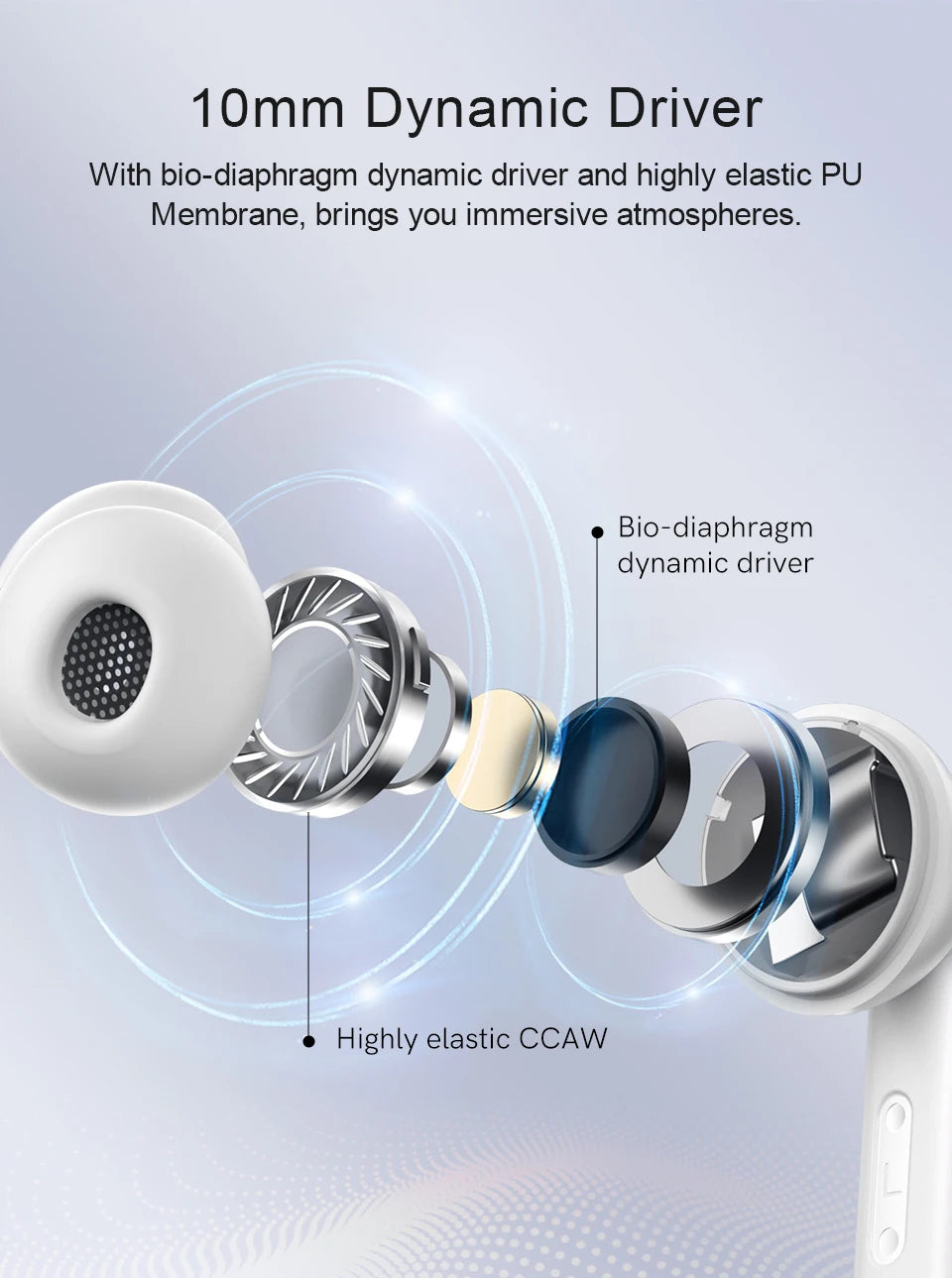 QCY T13 — Clear Call ANC Earbuds
