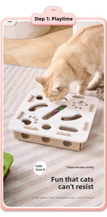Interactive Cat Puzzle Toy with Ball