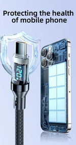 OOZCC 120W Fast Charging Cable with LCD Display