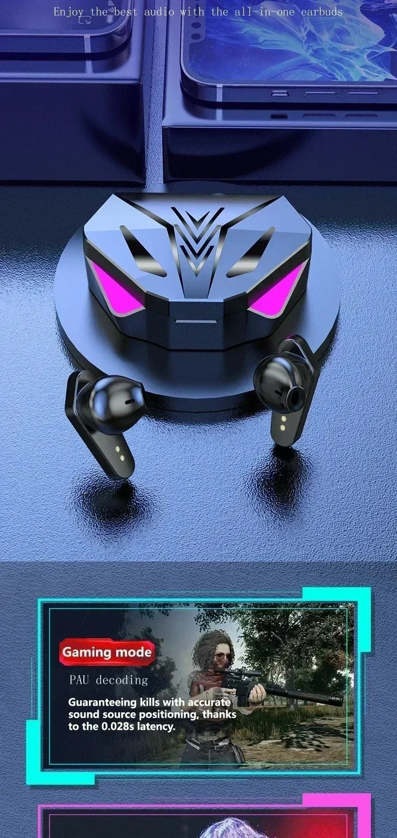 Strike Glow — LED Gaming Earbuds