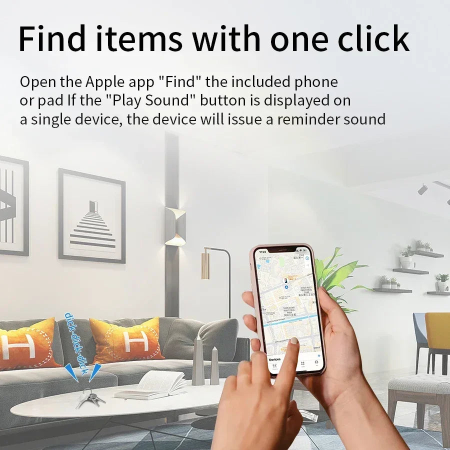 Bluetooth GPS Tracker Airtag for iOS Find My Anti-Lose Reminder Tracking Device Key Finder Kid Wallet Car Pets Locator Smart Tag