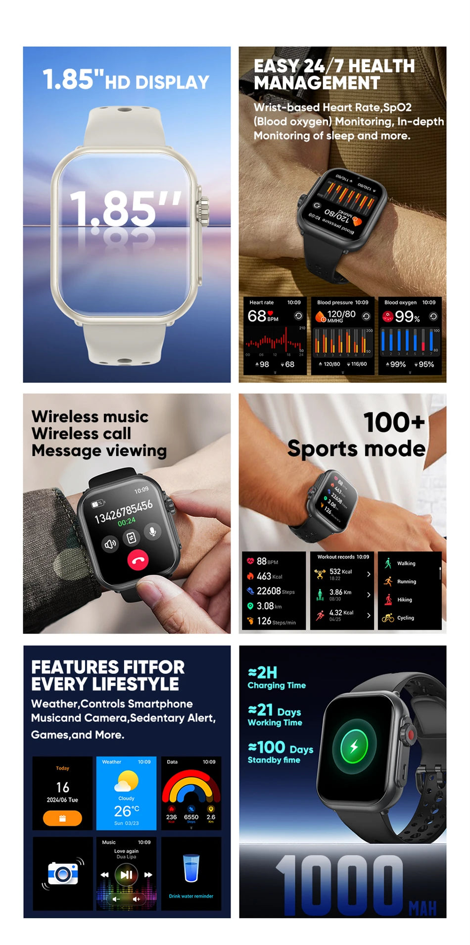 Xiaomi AMOLED Pro — Full Touch Calling Watch