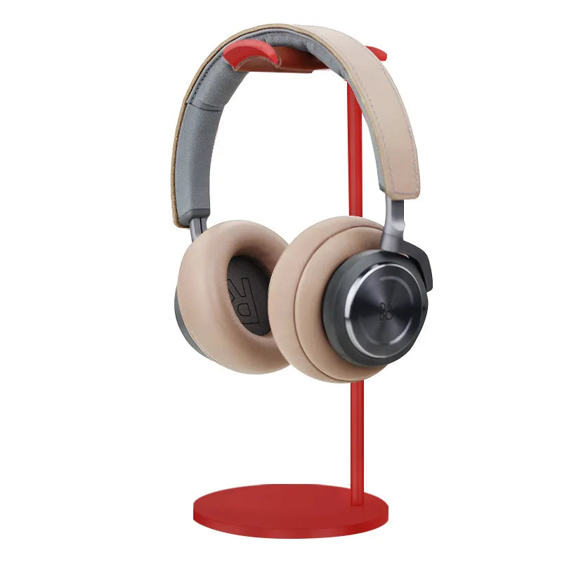 Curved Aluminum Headphone Stand Rack Sturdy Metal Gaming Headset Earphone Holder Hanger with Solid Base for Table Desk Display