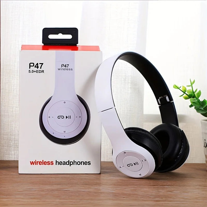 P47 Bluetooth 5.0 Wireless Headphone Foldable HIFI Stereo Bass Earphone