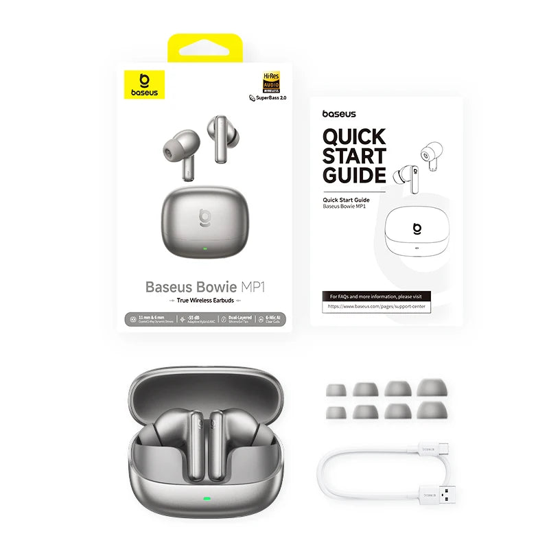 Baseus Bowie MP1 — Premium Adaptive ANC Earbuds