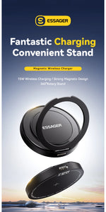 Essager Magnetic Wireless Charger with Holder – 15W Fast Charging