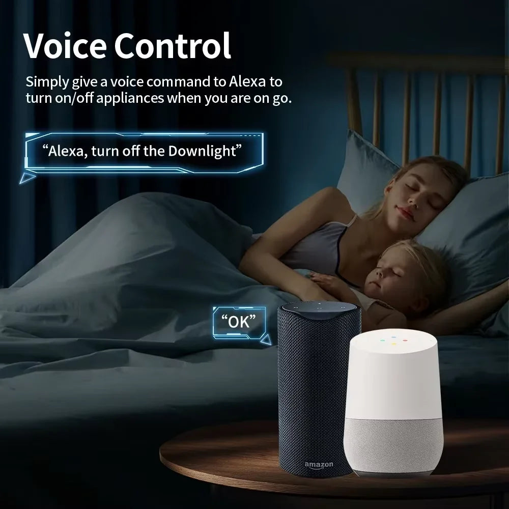 TNCE Tuya Smart Plug WiFi/Zigbee3.0 Smart Socket EU 16A/20A Power Monitor Timing Voice Control Function Works With Alexa