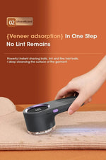 Rechargeable Electric Fabric Shaver & Lint Remover – LED Display Clothes Fuzz Remover