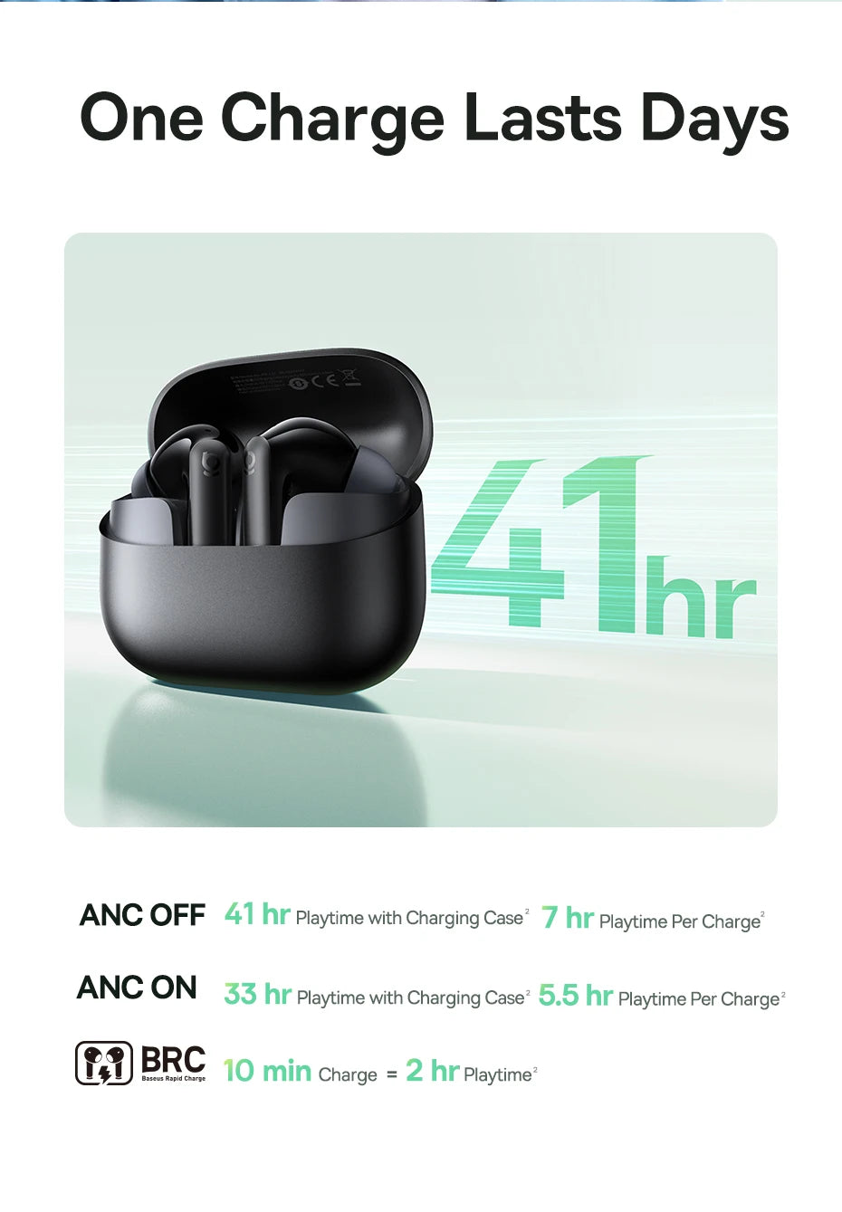 Baseus Bass EP10 — Hybrid ANC Earbuds